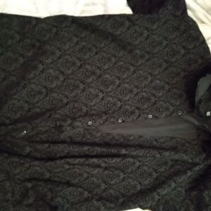 Beverly Hills Polo Club Black Patterned Polo Shirt